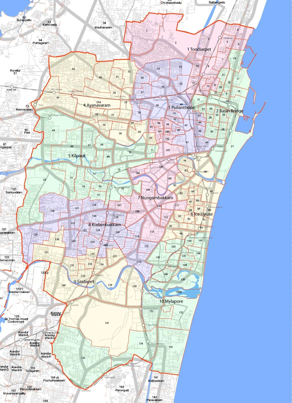 større Chennai corporation kart