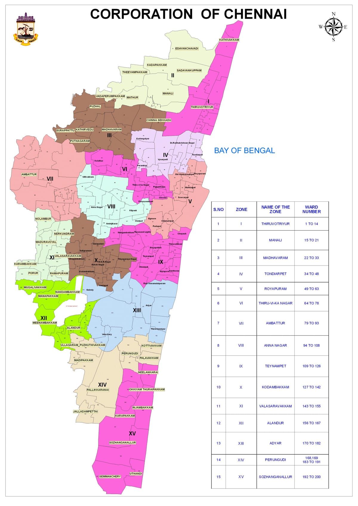 Chennai corporation menigheten kart