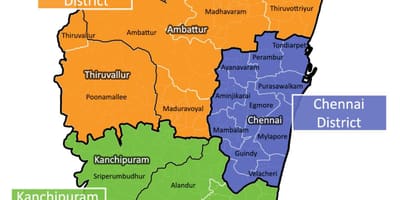 Kart av Chennai-distriktet