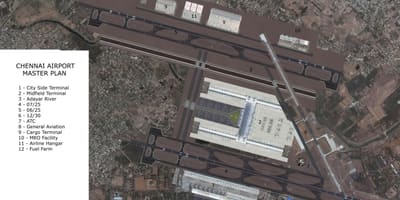 Kart av Chennai flyplass