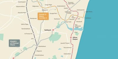 T-bane Chennai rute fase 2